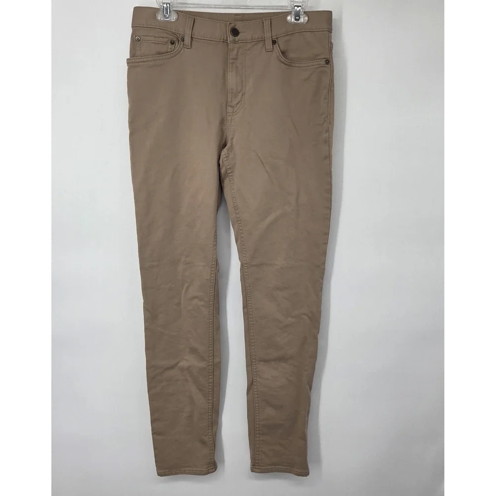 Banana‎ Republic Travel Jean Pants Mens 30x32 Brown Khaki Slim Fit Stretch